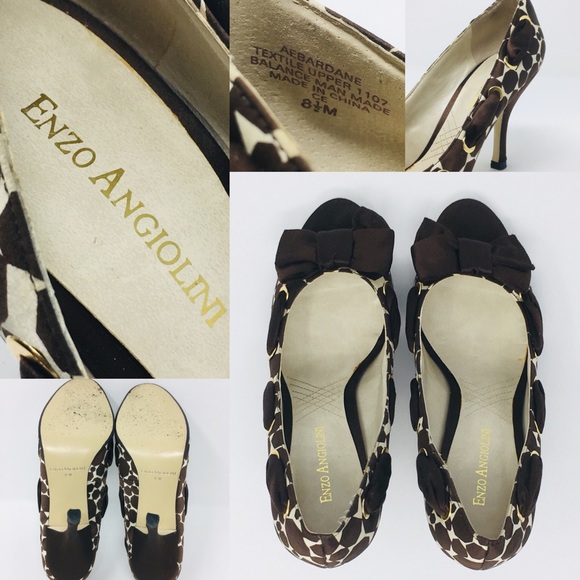 Enzo Angiolini Aebardane Peep Toe Ribbon Bow 8.5M - Picture 7 of 8